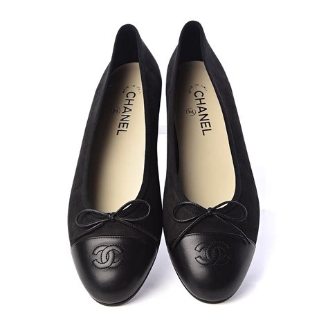 chanel black toe flats.